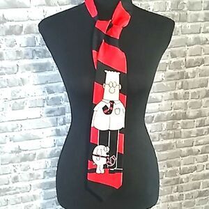 Dilbert Dogbert comic silk tie